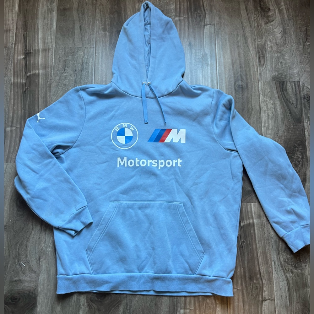 Puma Light Blue Motorsport Hoodie size XL